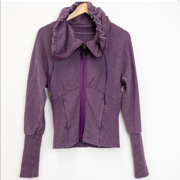 Lululemon Course-ette Heathered Purple Jacket sz 4 - Picture 1 of 10